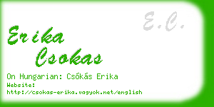 erika csokas business card